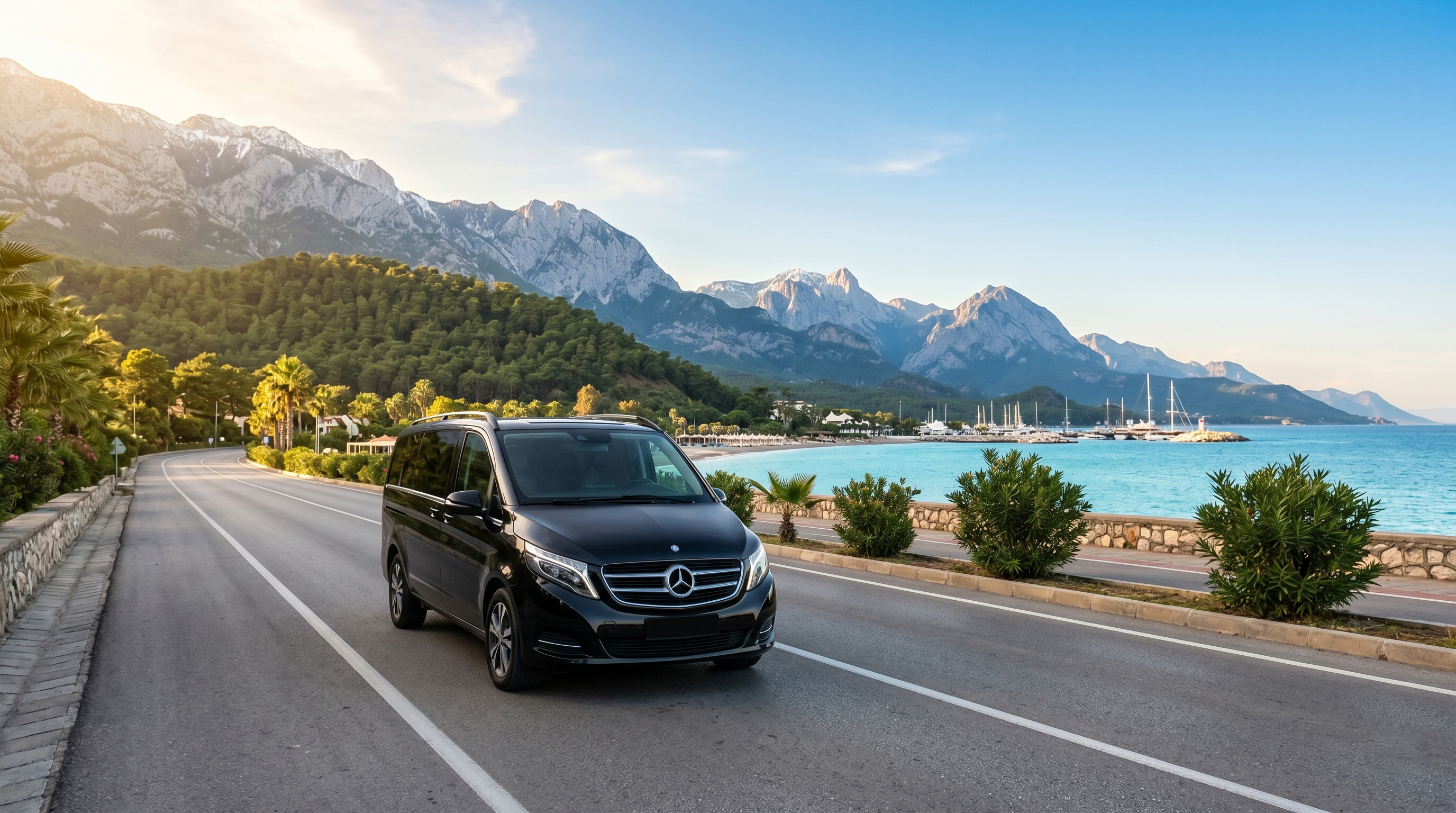 Private transfer from Antalya Airport AYT to Kemer with luxury VIP vehicle