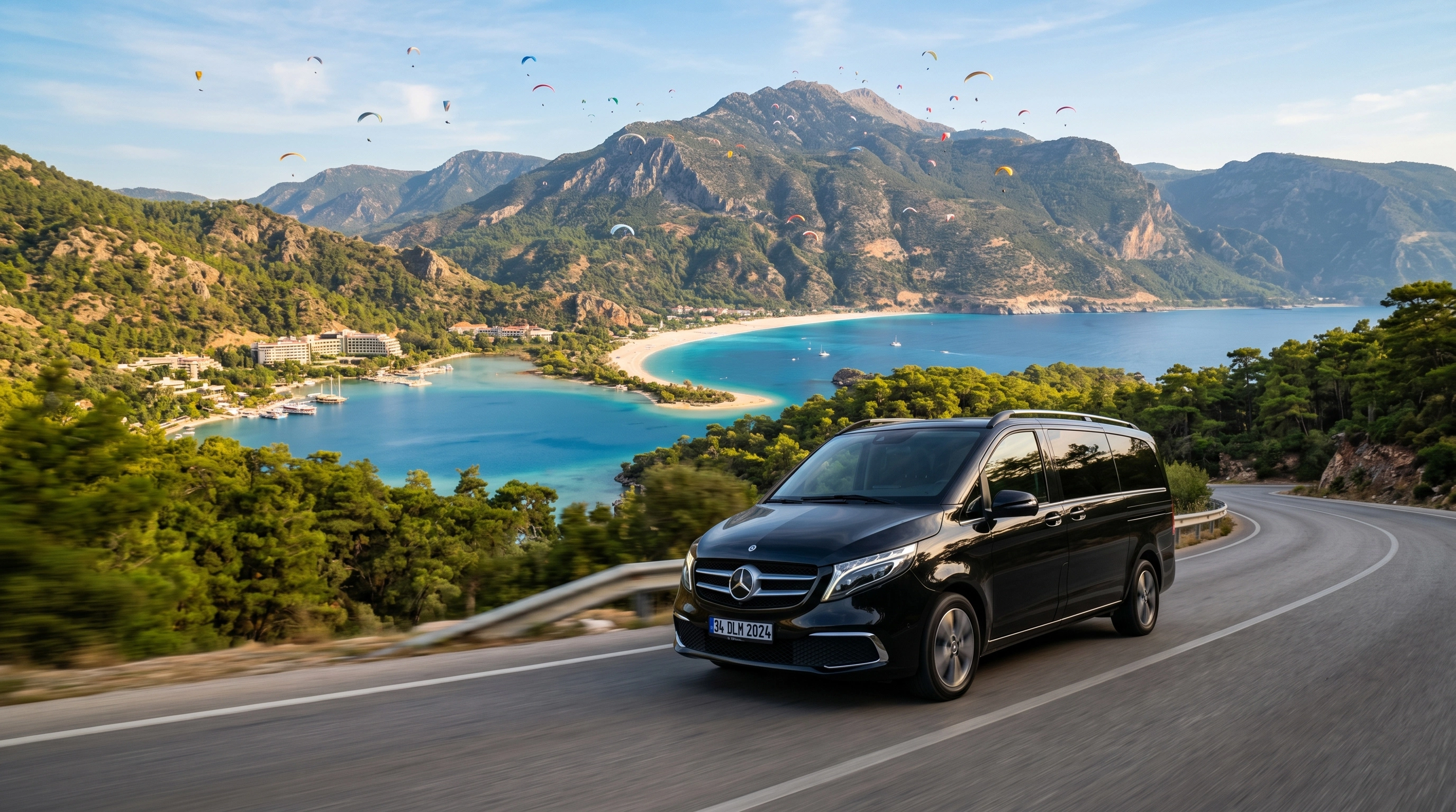 Private transfer from Dalaman Airport DLM to Ölüdeniz with luxury VIP vehicle