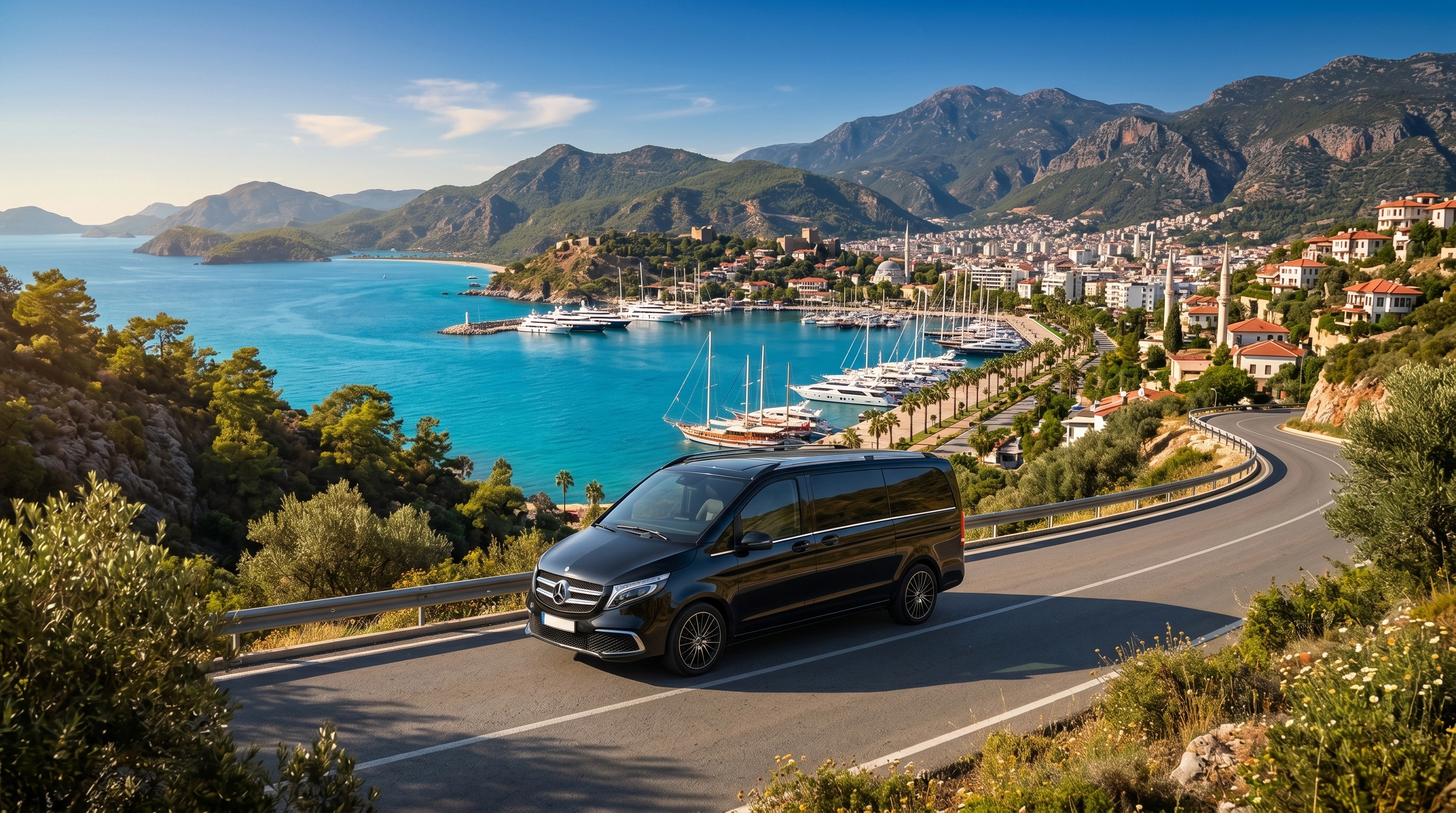 Private transfer from Dalaman Airport DLM to Fethiye with luxury VIP vehicle