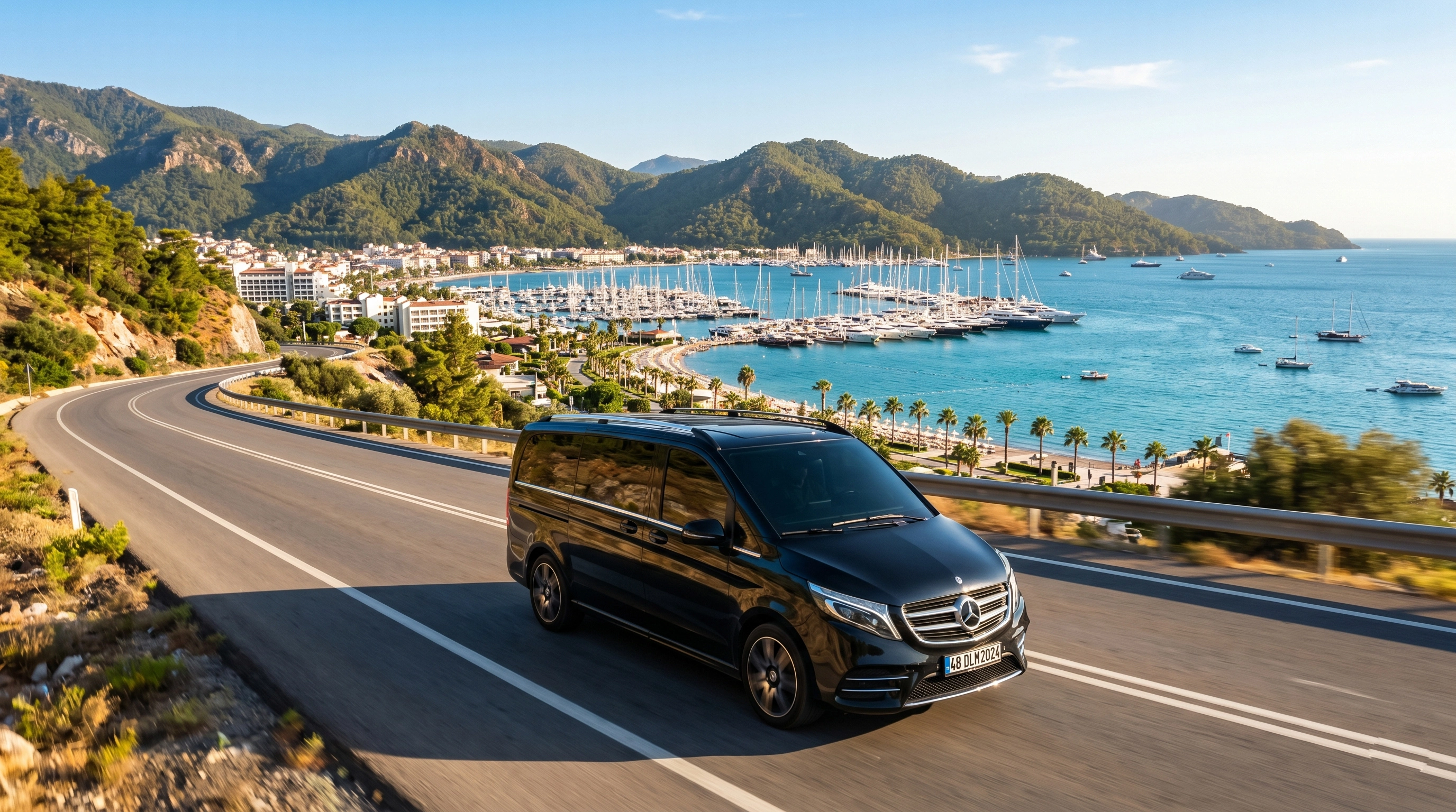 Private transfer from Dalaman Airport DLM to Marmaris with luxury VIP vehicle
