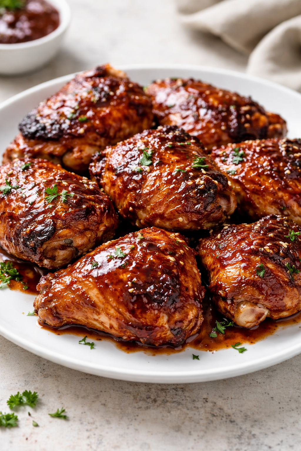 Oven BBQ Chicken Thighs