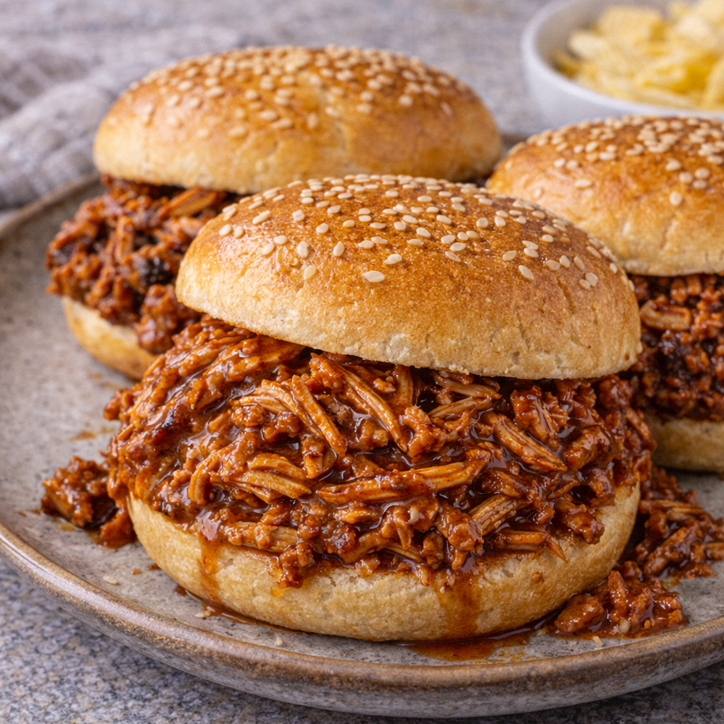 BBQ Pulled Chicken Sandwiches