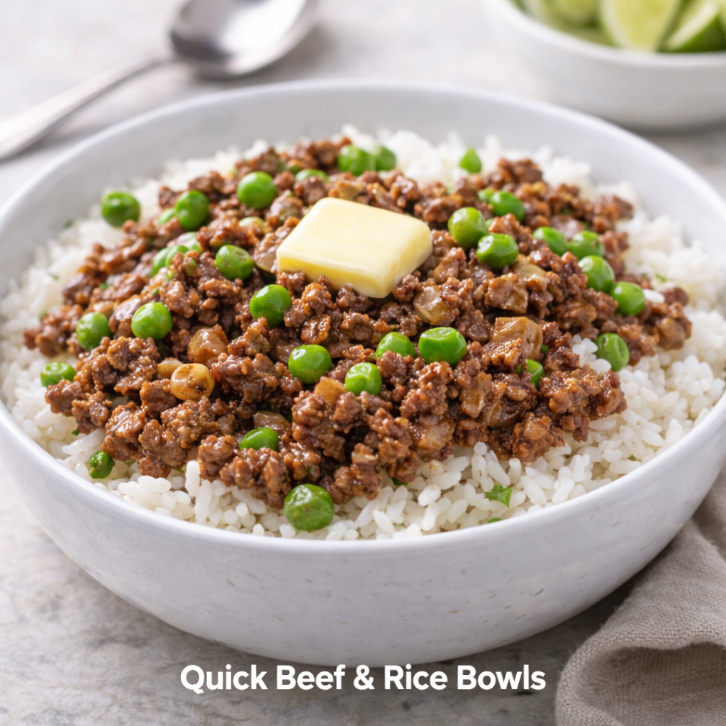 Quick Beef & Rice Bowls