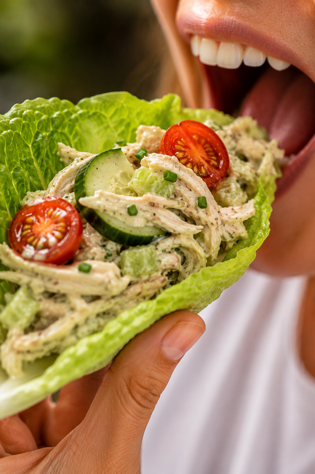 Tahini Chicken Salad Lettuce Cups