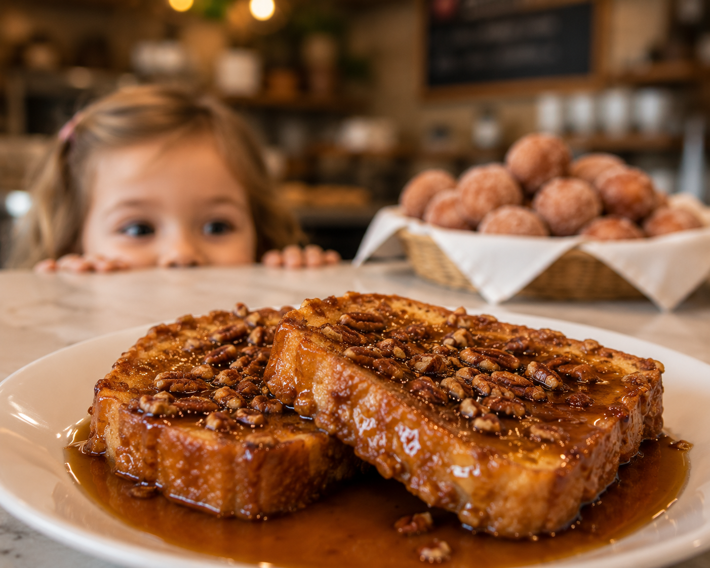 French Toast with Vanilla-Nutmeg Syrup
