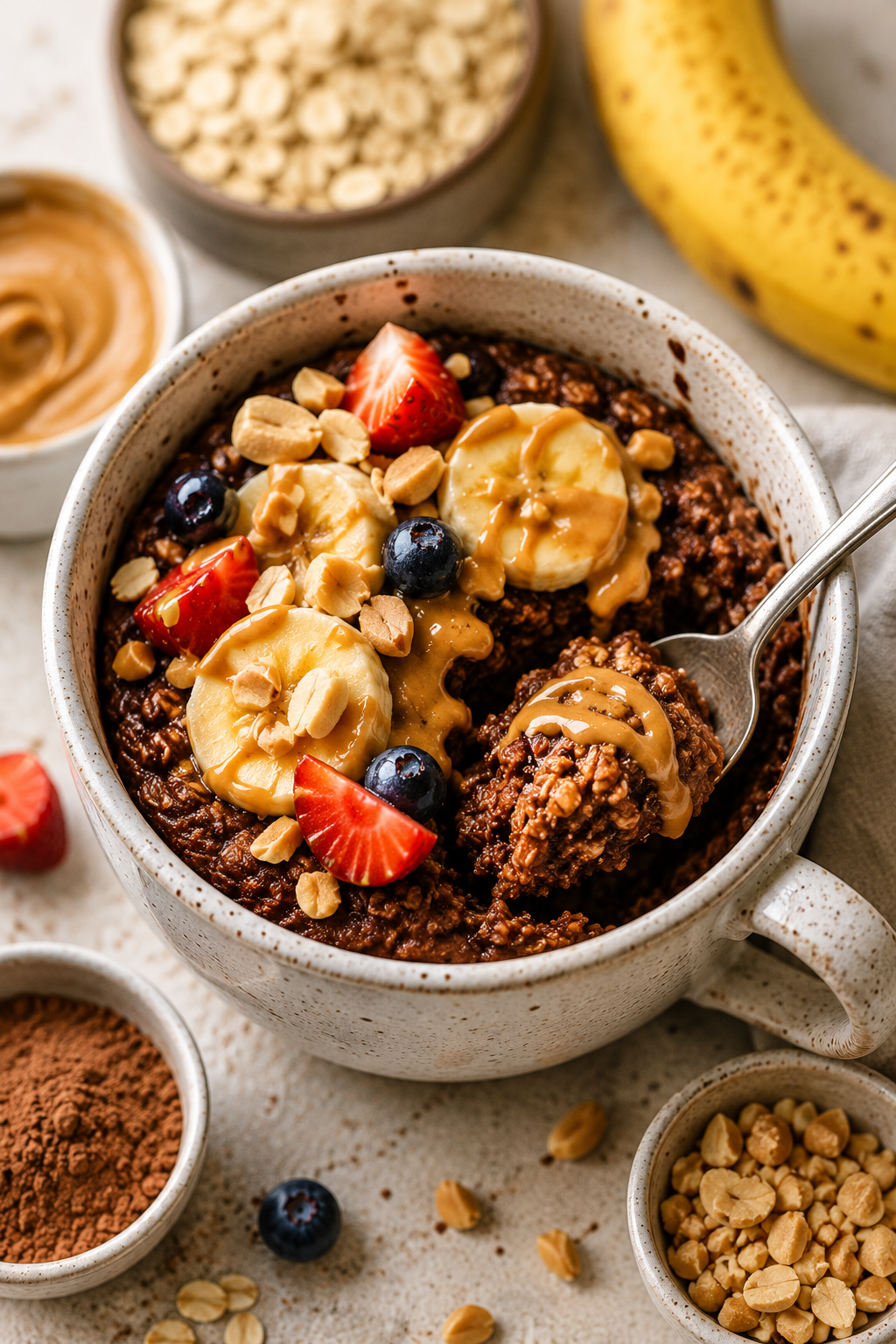Chocolatey Banana Baked Oats