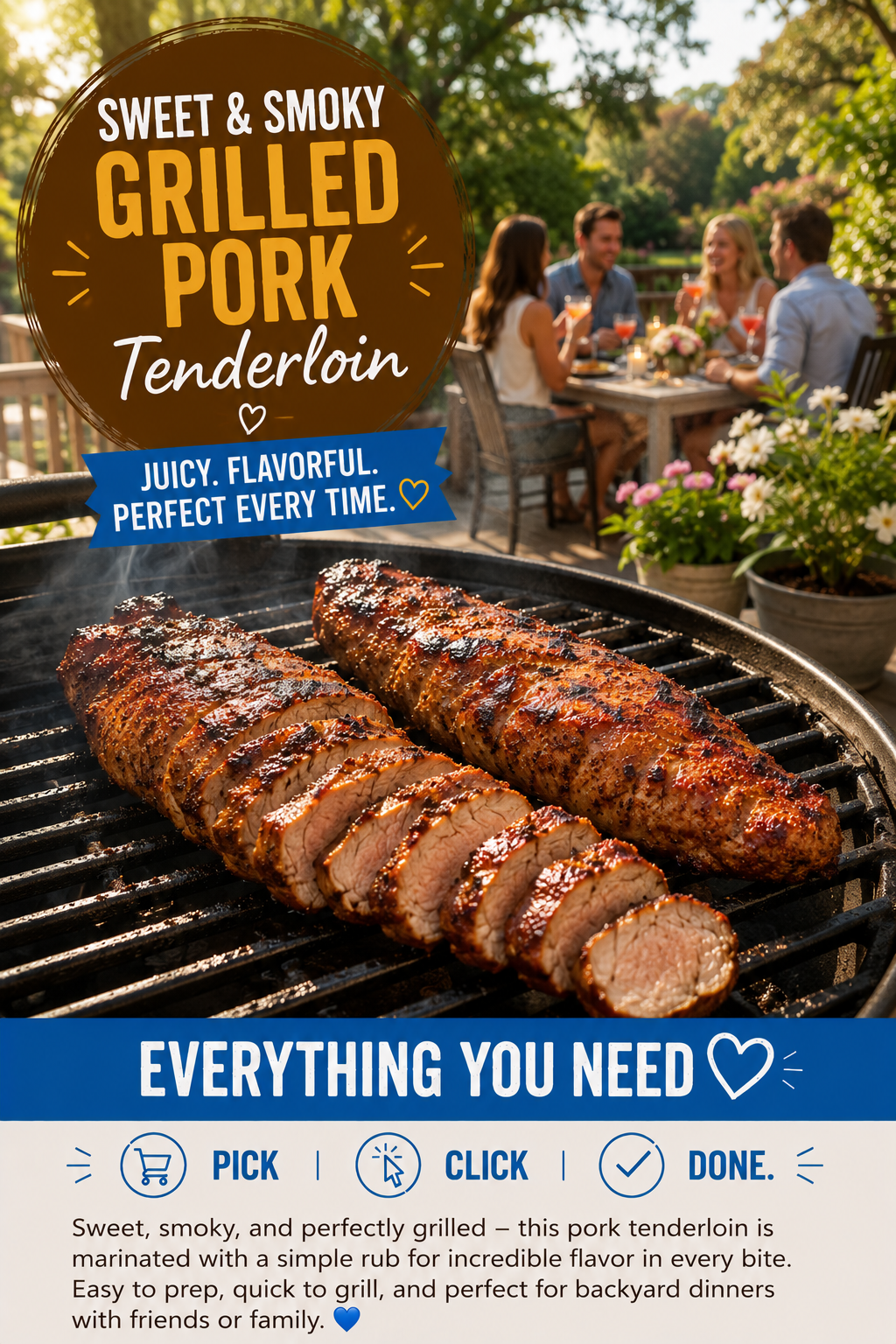Sweet & Smoky Grilled Pork Tenderloin