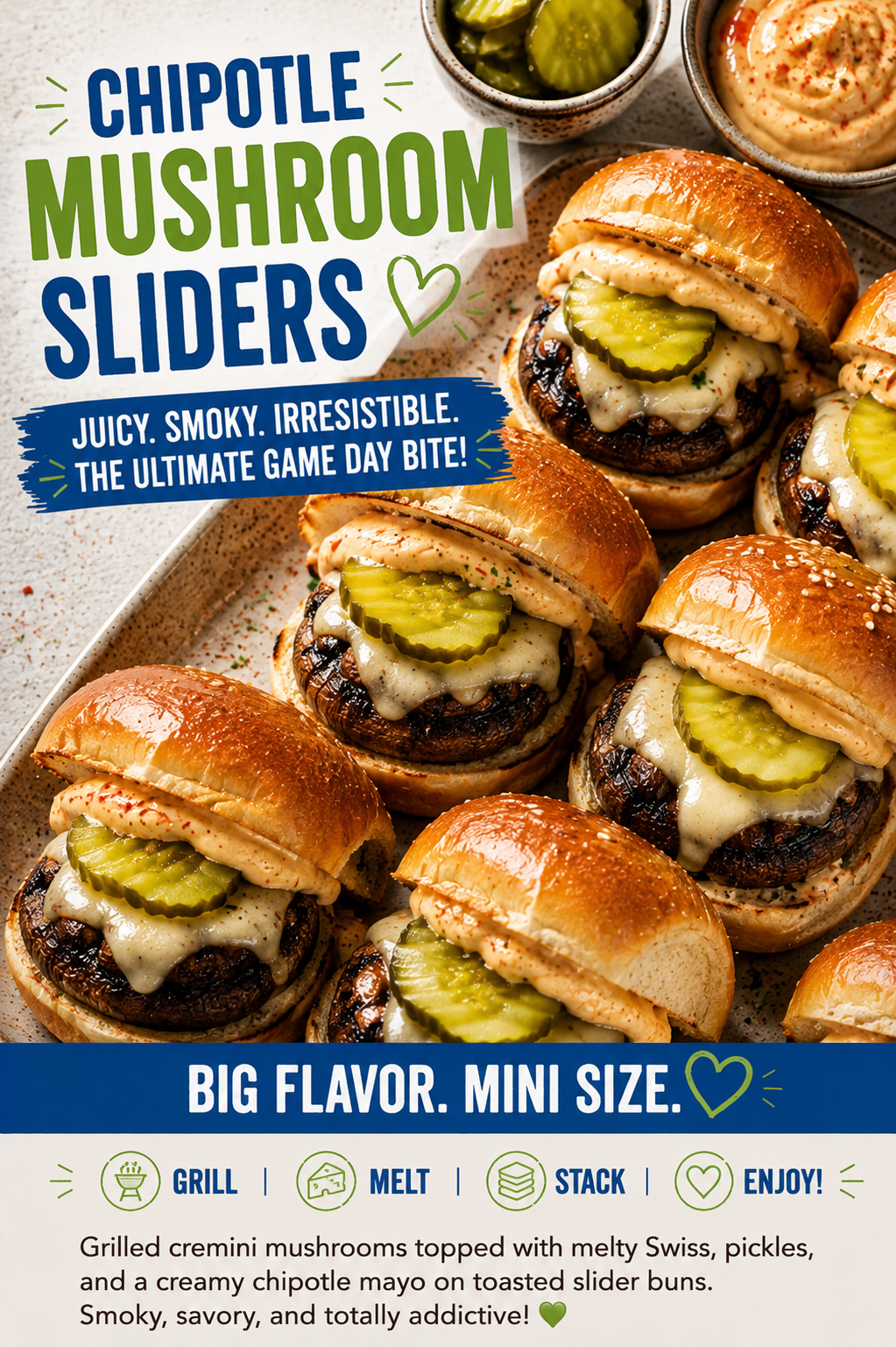 Smoky Chipotle Mushroom Sliders