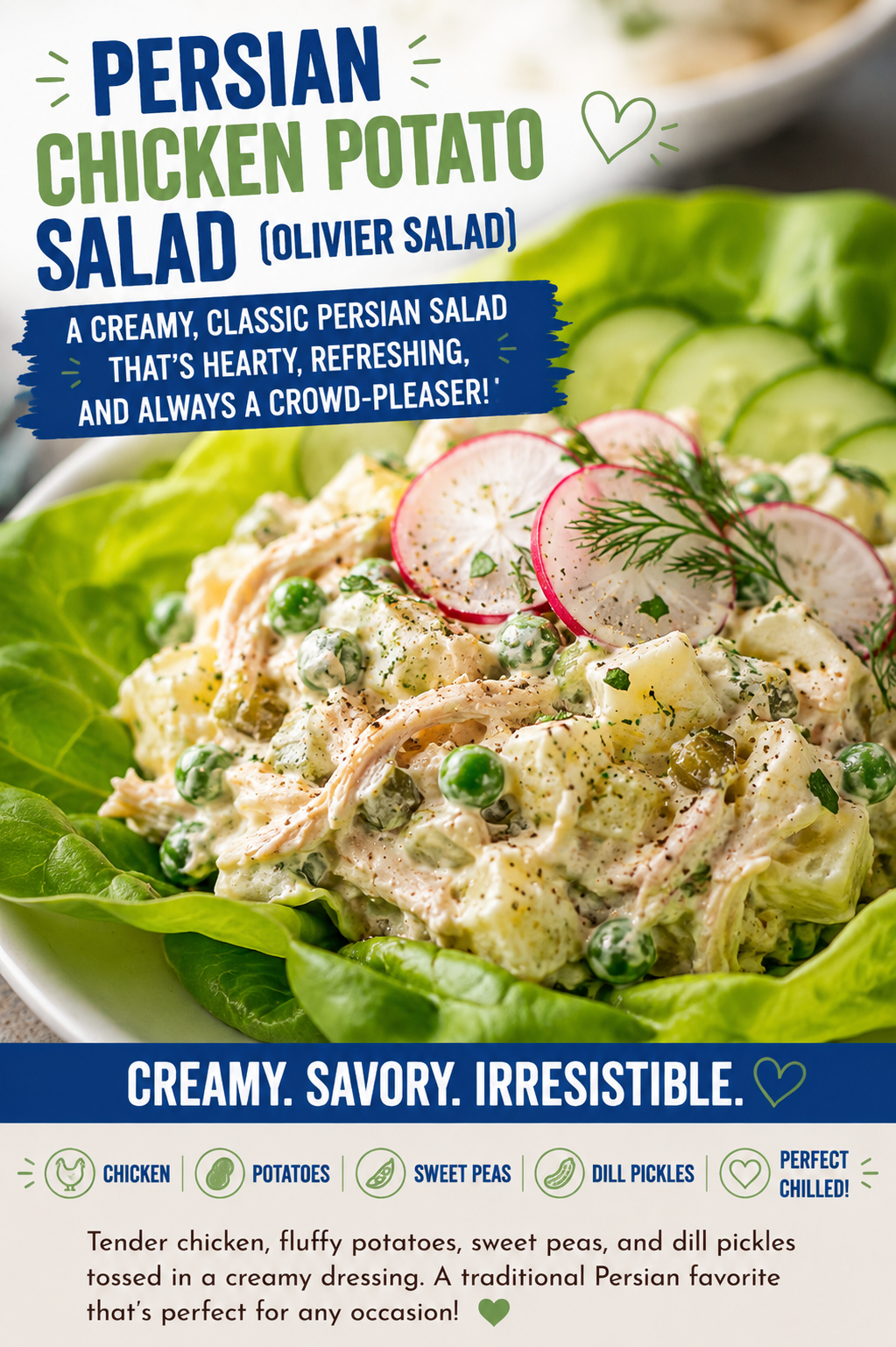 Persian Chicken Potato Salad (Olivier Salad)