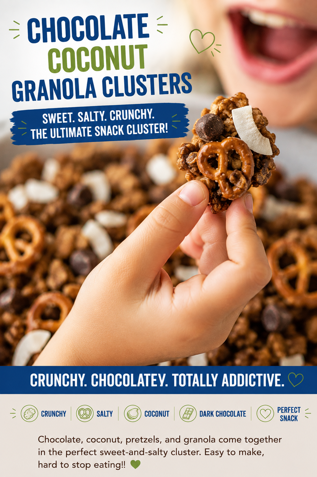 Chocolate Coconut Granola Clusters