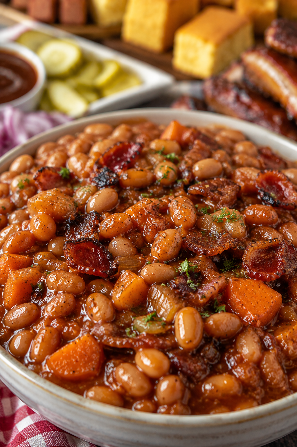 Smoky Maplehouse Baked Beans