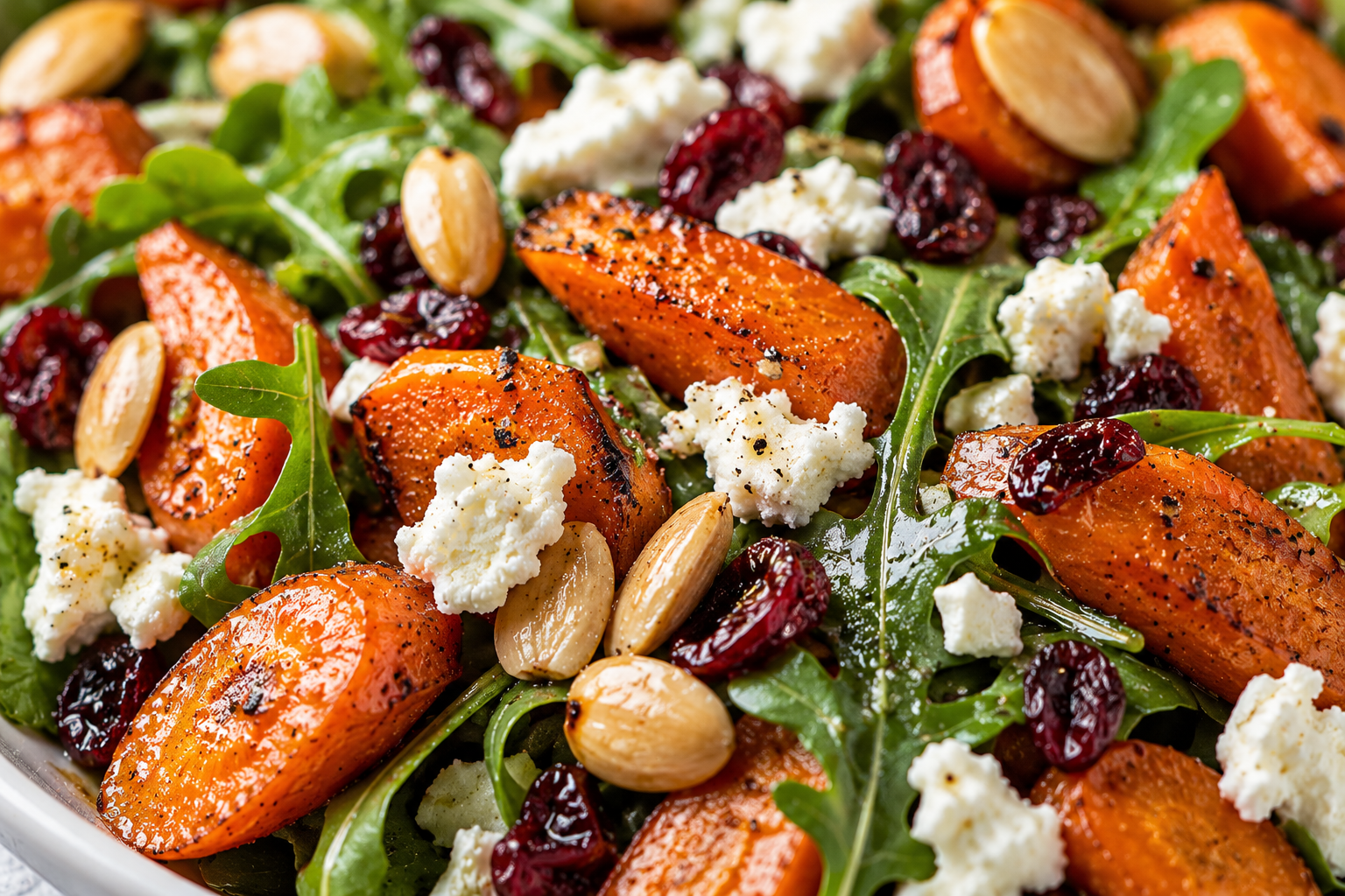 Roasted Carrot & Goat Cheese Salad