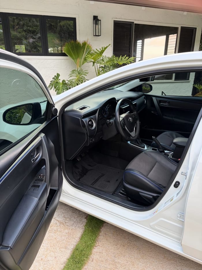 Toyota Corolla SE interior after a full detail