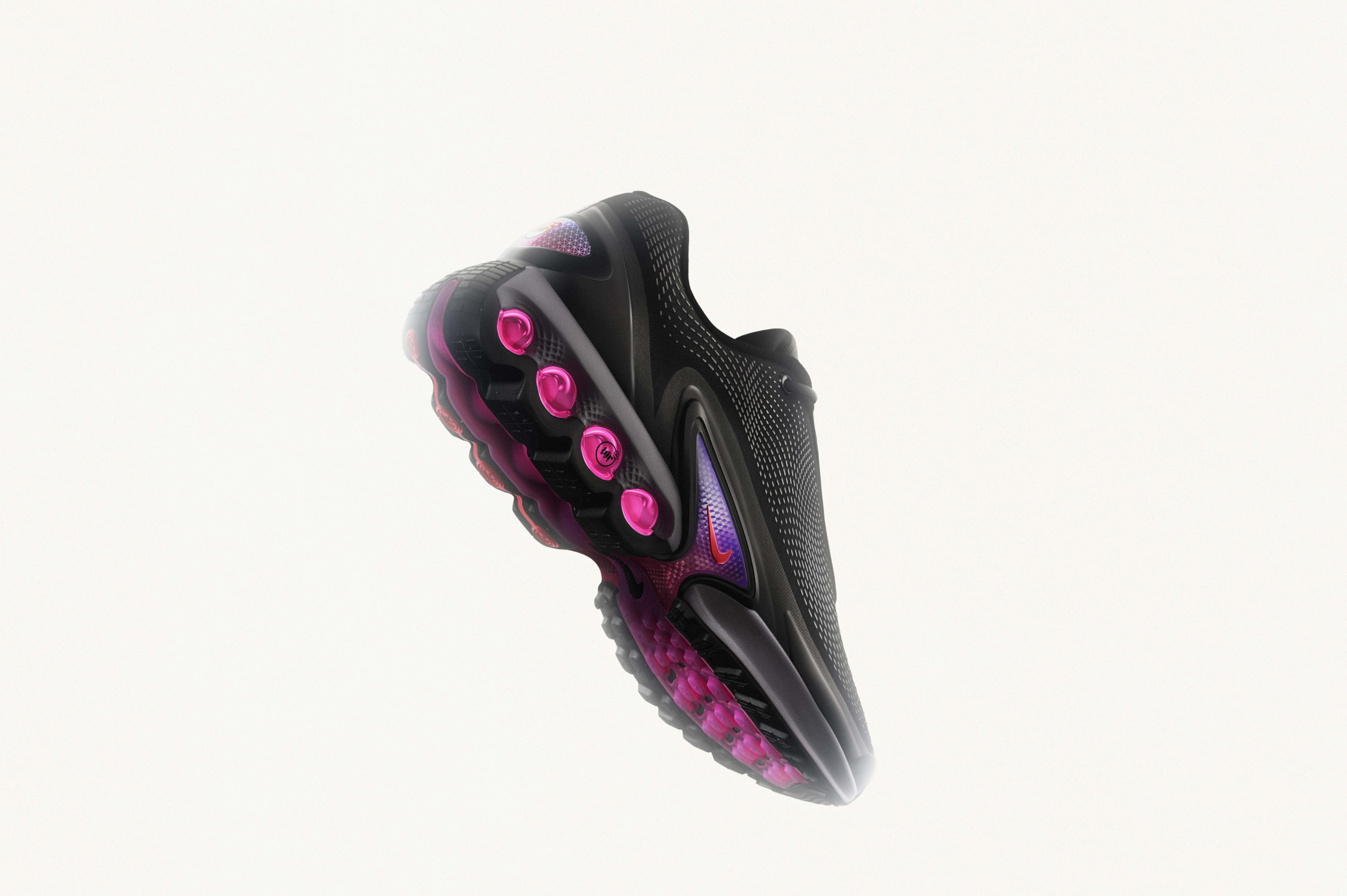 Right side view of the Nike Air Max Dn in the all night colorway