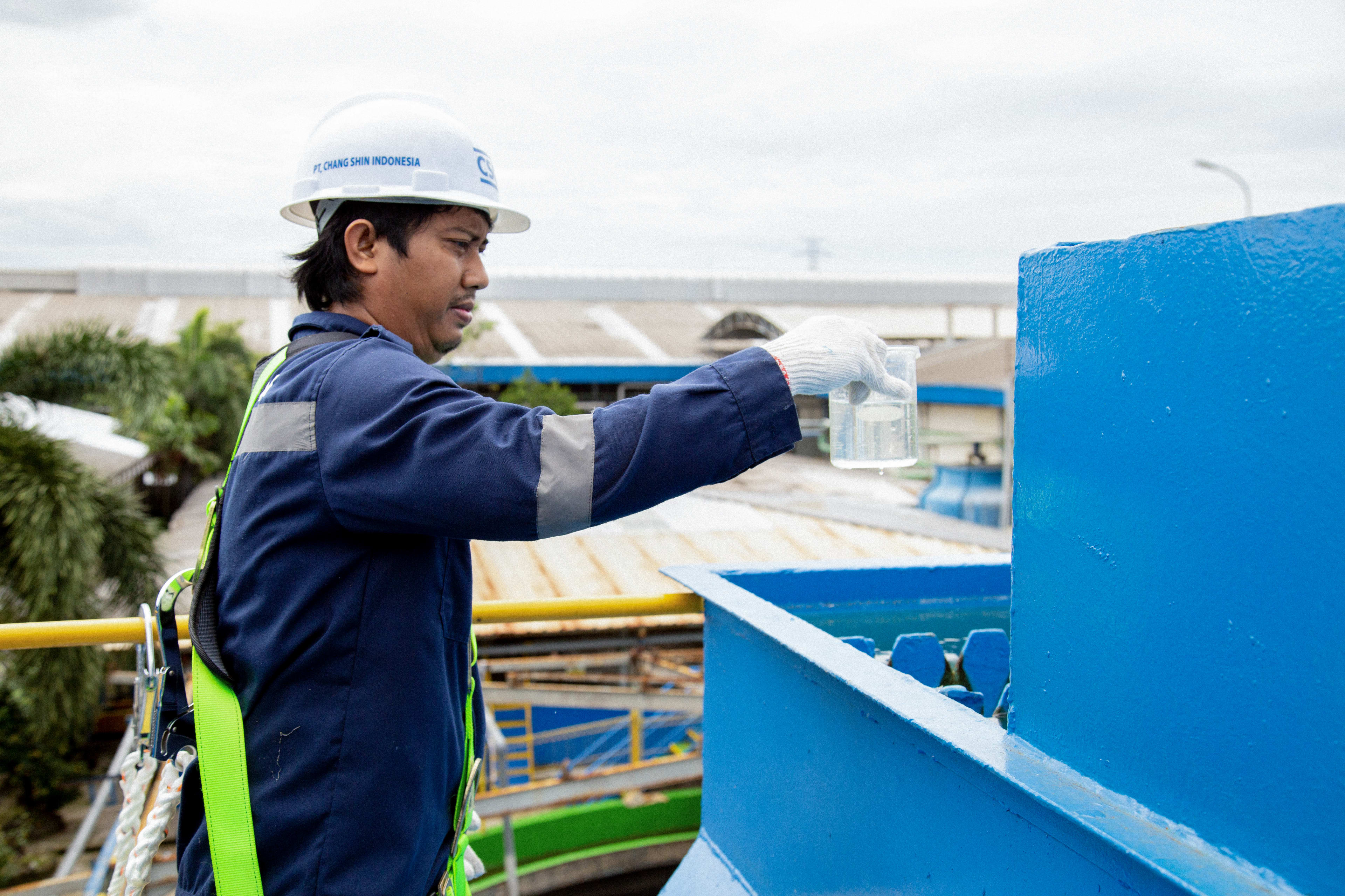 Responsible water management at Chang Shin’s footwear facility in Indonesia includes wastewater treatment and recycling.