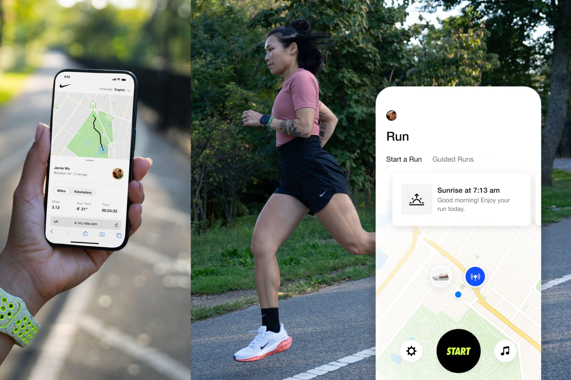 Nike guided runs top