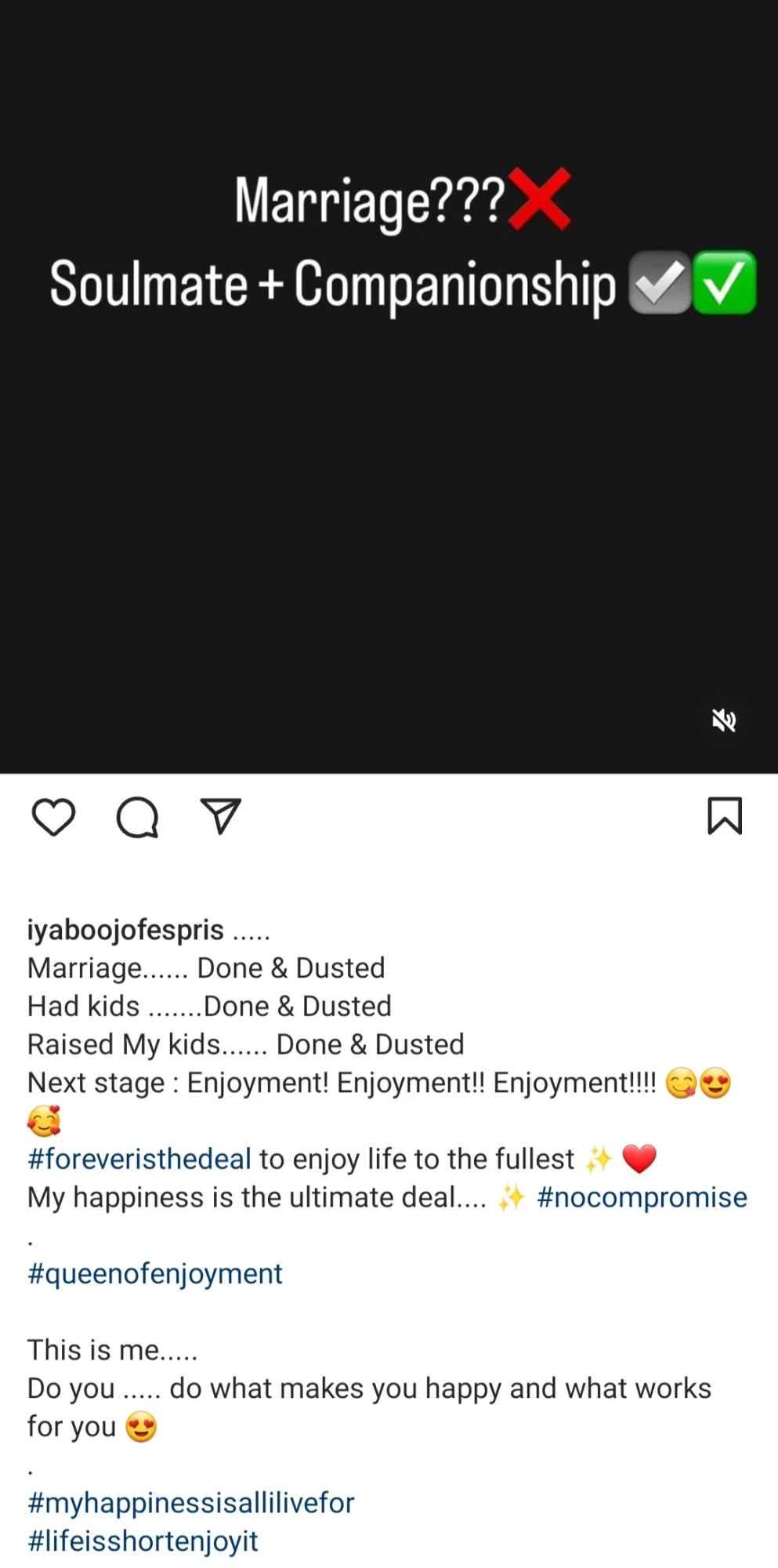 Iyabo Ojo Instagram post