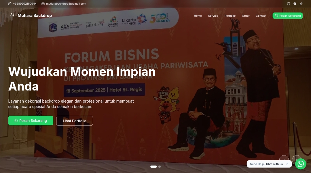 Mutiara Backdrop