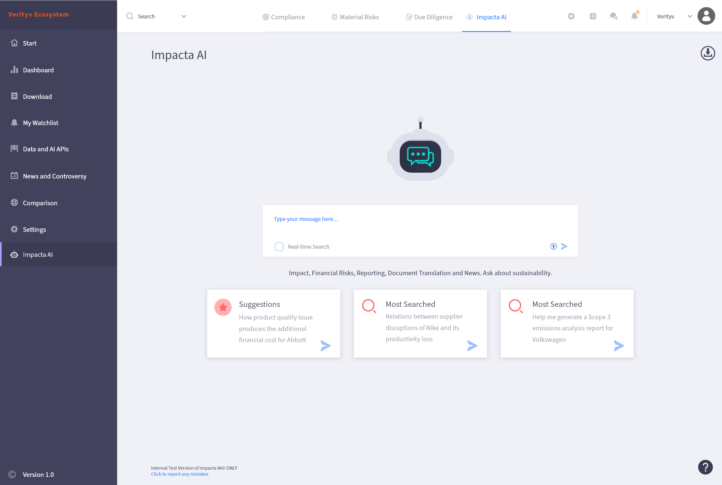 Verityv Platform