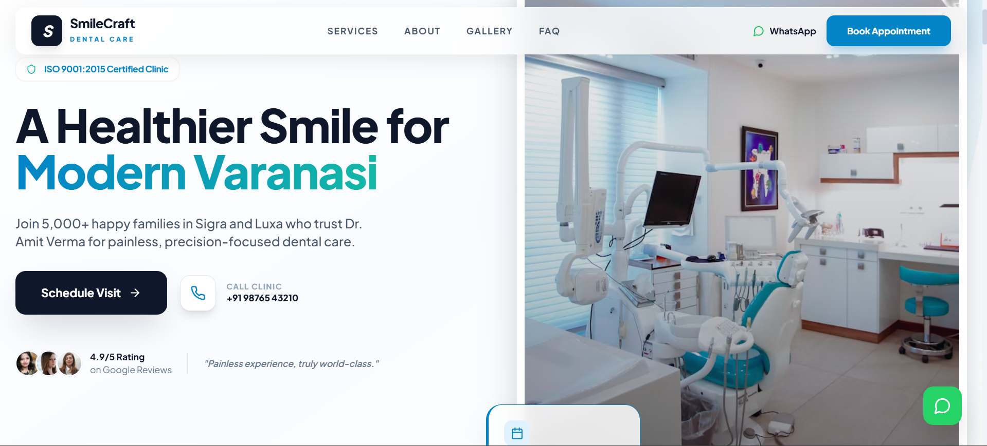 dental clinic demo site made by synor