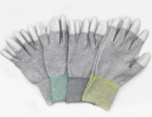 Korean Carbon Finger-Tip PU-Coated Anti-Static Gloves