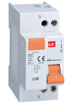 LS Electric RKP 1P+N 3A 30mA 4.5kA Residual Current Circuit Breaker with Overcurrent Protection RCBO (230VAC / DIN Rail Mount)