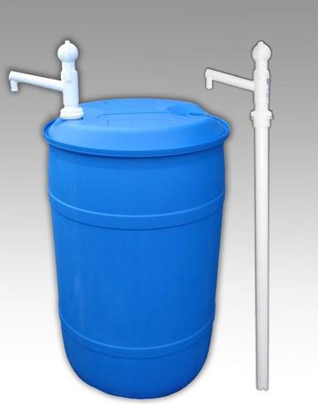 Ezi-action 200/55 FDA Food-Grade Double-Action Manual Drum Pump for 200L / 55-Gallon Drums (400ml/Stroke / PP & PE Body / High Viscosity up to 8800 cP)