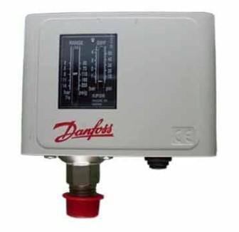 덴마크 정품 댄포스 Danfoss KP1 저압 압력 스위치 컨트롤러 (범위 -0.2 ~ 7.5 Bar / 차압 0.7~4 Bar / 자동 리셋 / G 1/4" 수나사 / 냉동 공조용)