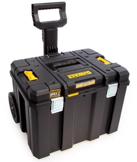 デウォルト DEWALT DWST83347-1 TSTAK 2.0 伸縮ハンドル・大径キャスター付き モバイル ツールボックス (IP54 / 36L / 50kg耐荷重)