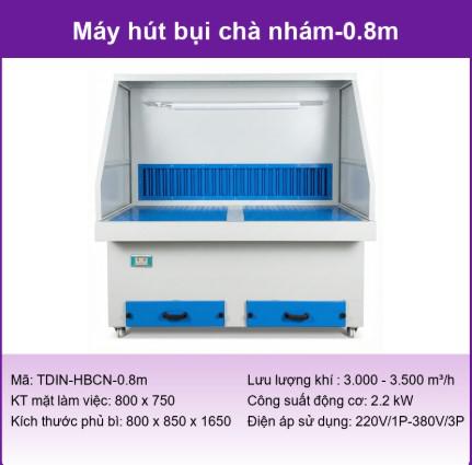 TDIN-HB-0.8m 工業用 研磨・サンディング ダウンドラフト 集塵作業台 (作業幅0.8m / 高効率 難燃性 カートリッジフィルター / 金属・木工 粉塵回収)