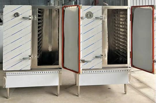 Commercial 28-Tray Heavy-Duty Food Grade SUS304 Stainless Steel Industrial Steaming Cabinet (18kW 3-Phase / Auto Water-Feed / 0-100°C)