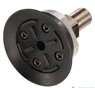 SMC ZP3M-Y50RBFSJB10 Ø50mm Flat Ribbed FKM Fluoro Rubber Vacuum Suction Pad with 10mm Spring Buffer (Mark-Free / Oil & Heat Resistant)