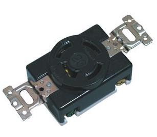 Panasonic WF2420BK 3P 20A 250V Industrial Twist-Lock Grounding Receptacle (Urea Resin Heat-Resistant / Anti-Vibration / Made in Japan)
