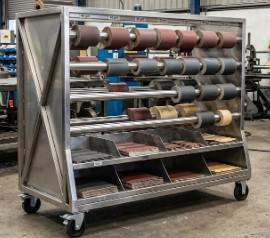 Giá treo giấy nhám inox 1500x700x1450mm