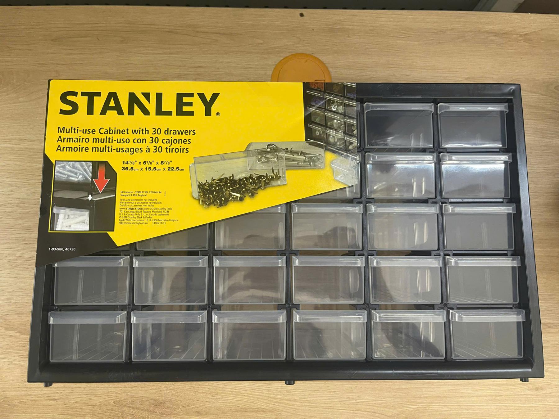 미국 정품 스탠리 Stanley 1-93-980 30구 다용도 부품 정리함 수납함 케이스 (고충격 PP 수지 / 투명 서랍 / 벽걸이 설치 가능 / 正品)