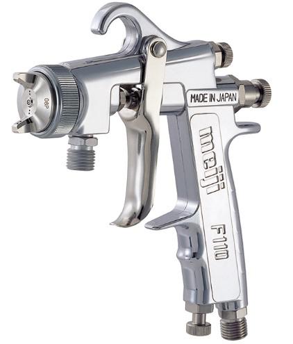 Meiji F110-S10T 1.0mm Suction Feed Professional Industrial Pneumatic Paint Spray Gun (High Atomization / Lightweight Aluminum / Made in Japan)