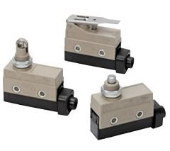 Omron ZC-W55 Small Heavy-Duty Limit Switch (Hinge Roller Lever / IP60 Dust-Proof Zinc Die-Cast Housing)