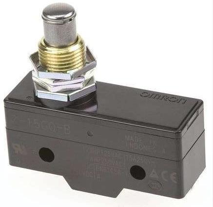 일본 정품 옴론 Omron Z-15GQ-B 15A 고정밀 패널 마운트 플런저형 마이크로 리미트 스위치 (SPDT 접점 / 나사 단자대 / 15A 250VAC / 日本製)