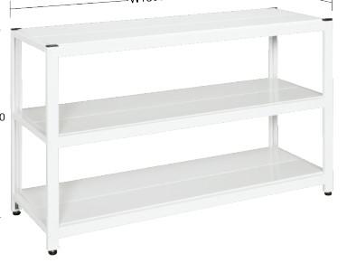 중량용 이동식 3단 컴팩트 스틸 물류 보관 랙 선반 KH1200S-550DD3T 1200x550x1500mm (3단 보강 선반 / 하중 350kg / 4인치 브레이크 바퀴 / 공장 라인용)
