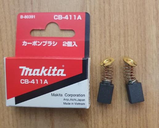 マキタ MAKITA CB-411 純正 カーボンブラシ (部品番号 191940-4 / 適合機種 3709 N3701 6951 9031 9911 KP0800 / 日本製 純正品)