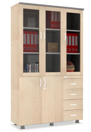 SM8450H 3-Bay Executive Wooden Office Document Cabinet