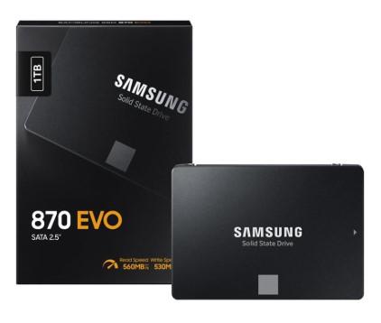 サムスン (Samsung) 870 EVO 1TB 2.5インチ SATA III 内蔵型 SSD (最大 読出 560MB/s・書込 530MB/s / 第6世代 V-NAND TLC / MKX コントローラ / 600TBW)