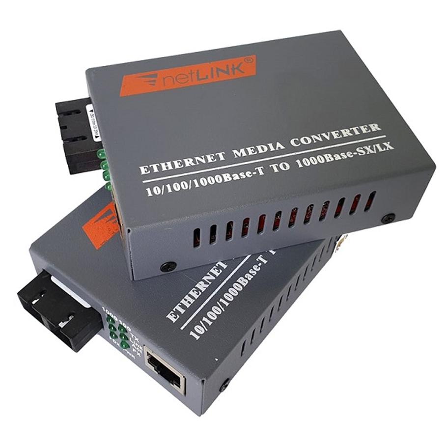 Netlink HTB-GS-03 A/B ペア 1芯 ギガビット 10/100/1000Mbps WDM シングルモード 光メディアコンバーター (SCコネクタ / 20km / 1310/1550nm)