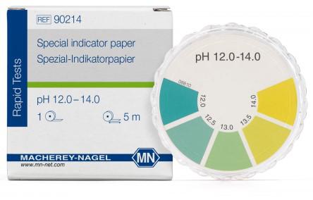 독일 마헤라이 나겔 Macherey-Nagel MN 90214 pH 12.0~14.0 강알칼리성 정밀 pH 시험지 스트립 (0.5 pH 눈금 / 100매 플라스틱 박스 / 색소 번짐 없는 비용출 시험지 / 독일 정품)