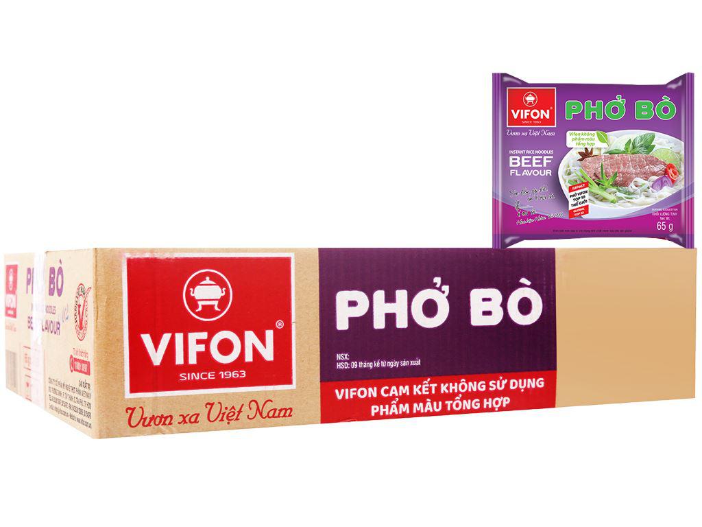 Carton of 30 packs Vifon Beef Pho 65g