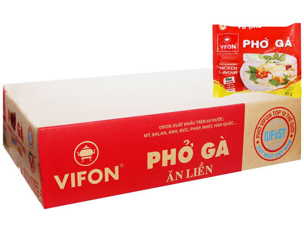 Vifon Instant Traditional Chicken Pho Rice Noodle Soup 65g (Carton of 30 Packs)