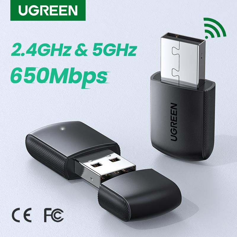 듀얼 밴드 5G & 2.4G WiFi USB 어댑터 650Mbps Ugreen 20204 - Image 1