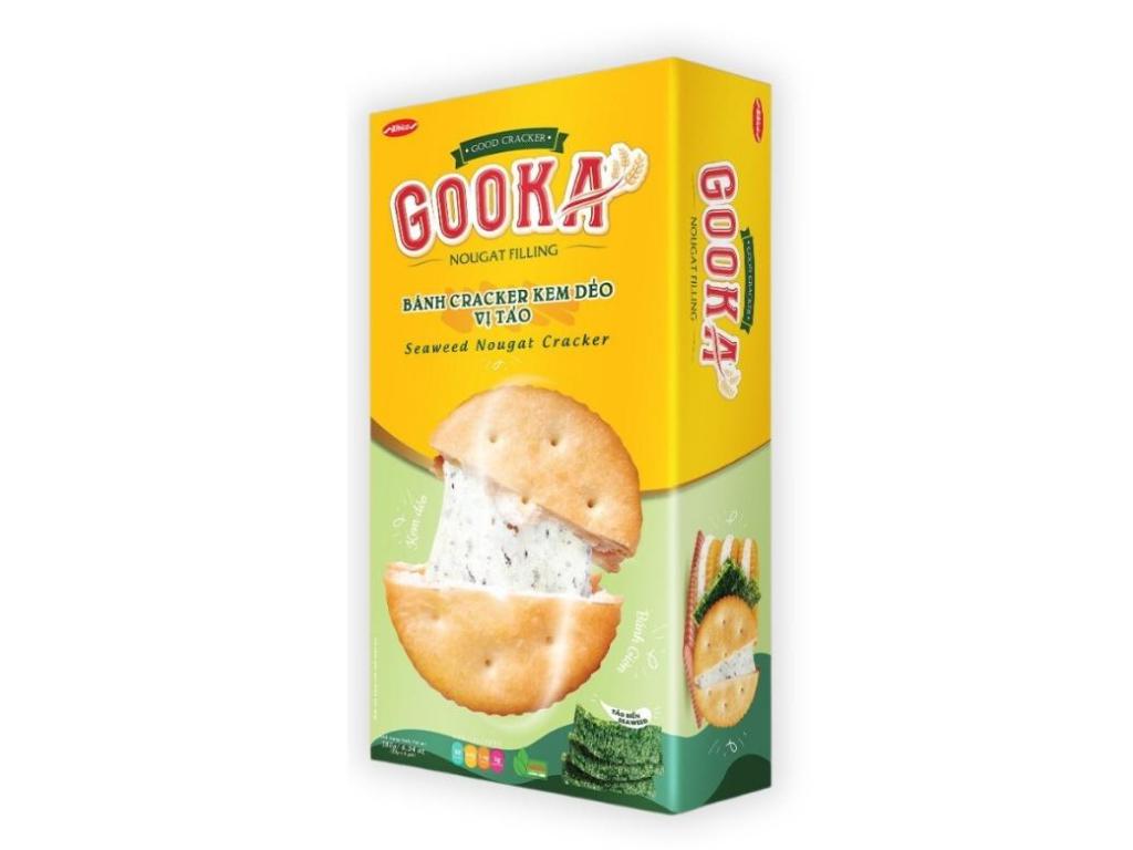 Bánh cracker kem dẻo vị táo Gooka 180g