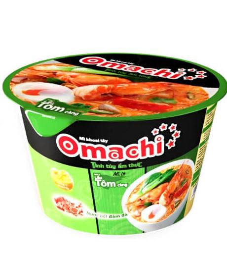 오마치 Omachi 감자면 뚝배기 그릇 컵라면 매콤새콤 대왕 민물새우 핫팟 탕면 92g (쫄깃한 감자 전분 면발 / 진한 똠얌 새우 해물 육수 / 3분 간편 조리)