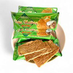 THD Quang Nam Traditional Crispy Baked Coconut Crackers 180g (6 Individual Packs / 100% Natural Coconut / Vietnam Specialty Snack)